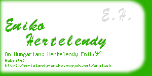 eniko hertelendy business card